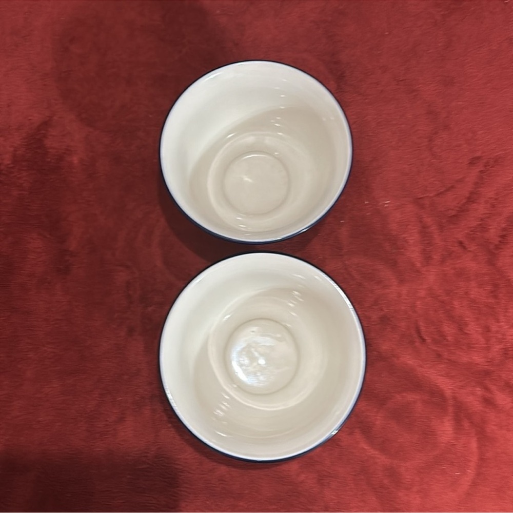 Threshold Carnigan Field Stoneware Cereal Bowl 5.5" x 3.5". Dk Blue Green Red - Picture 2 of 8